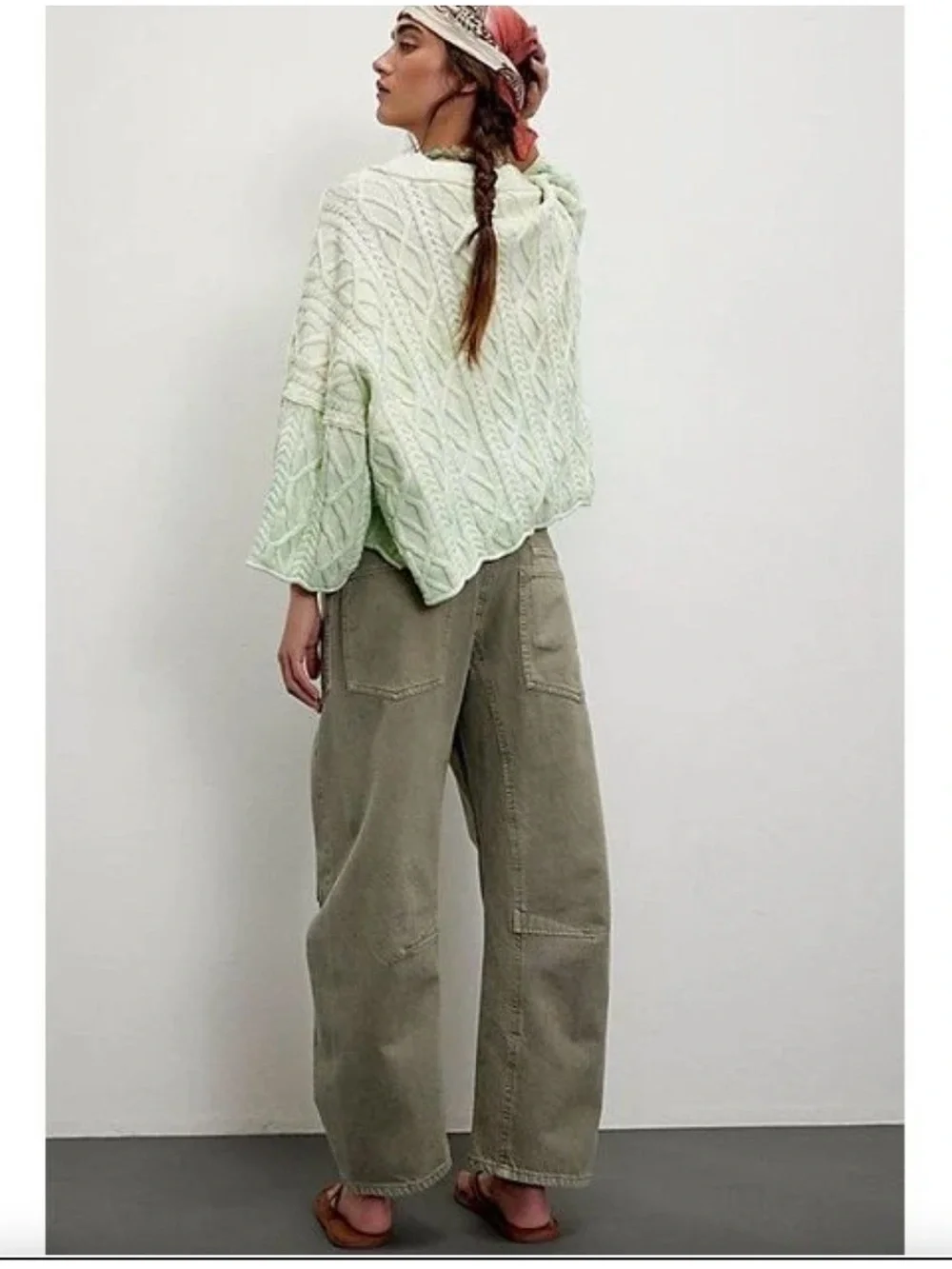 We the free barrel low slung pants army green size medium - Picture 1 of 9